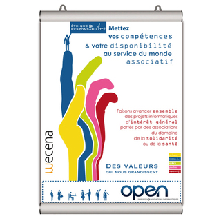 Clip en aluminium pour affiche